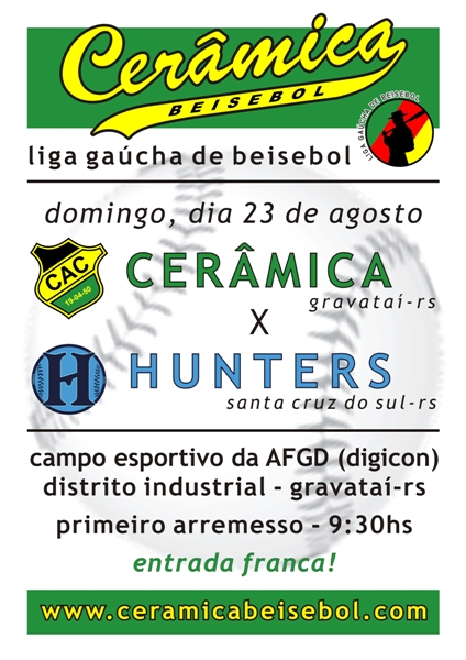 Cartaz - Cerâmica x Hunters - 23/08/2009